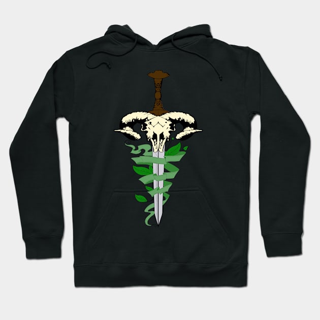 Skull and sword Hoodie by rashiddidou